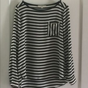 LOFT cute striped tunic top